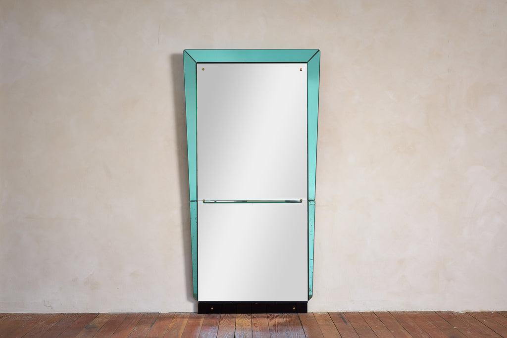 Large Cristal Art Floor Mirror - Light Blue