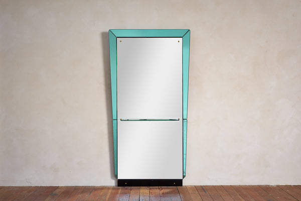 Large Cristal Art Floor Mirror - Light Blue