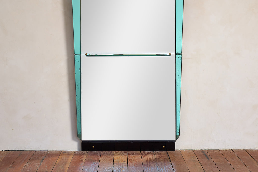 Large Cristal Art Floor Mirror - Light Blue