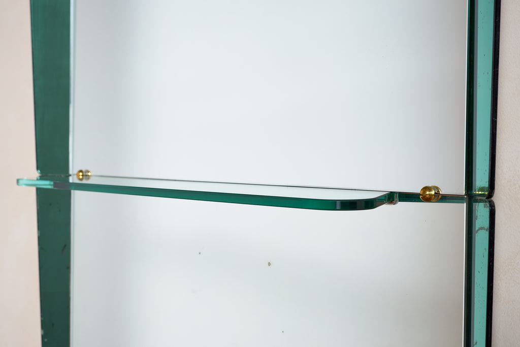 Large Cristal Art Floor Mirror - Light Blue