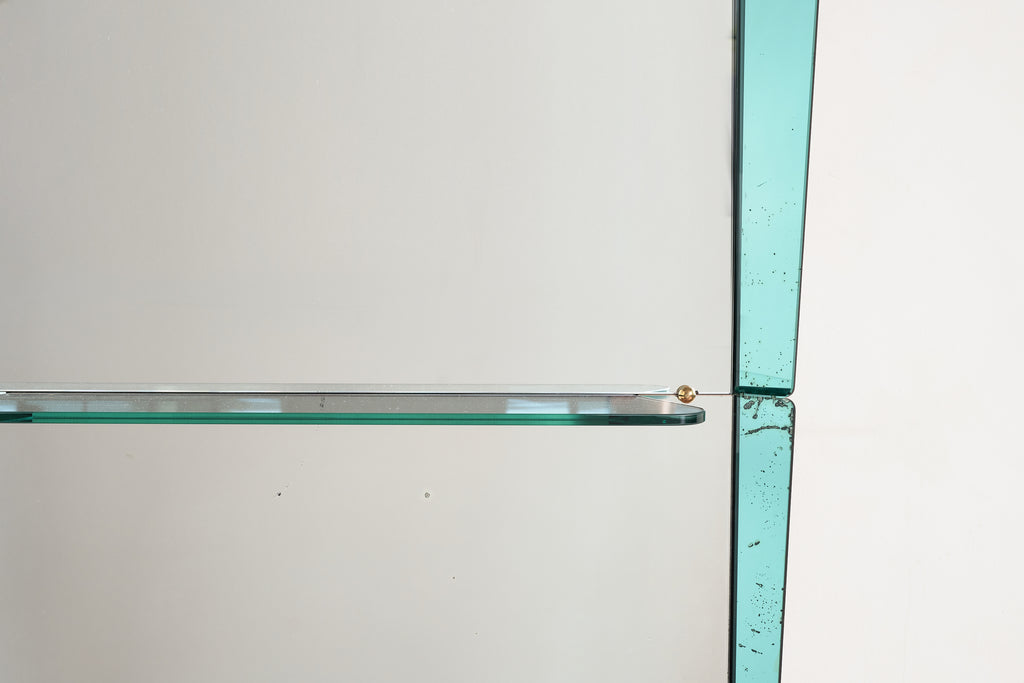 Large Cristal Art Floor Mirror - Light Blue