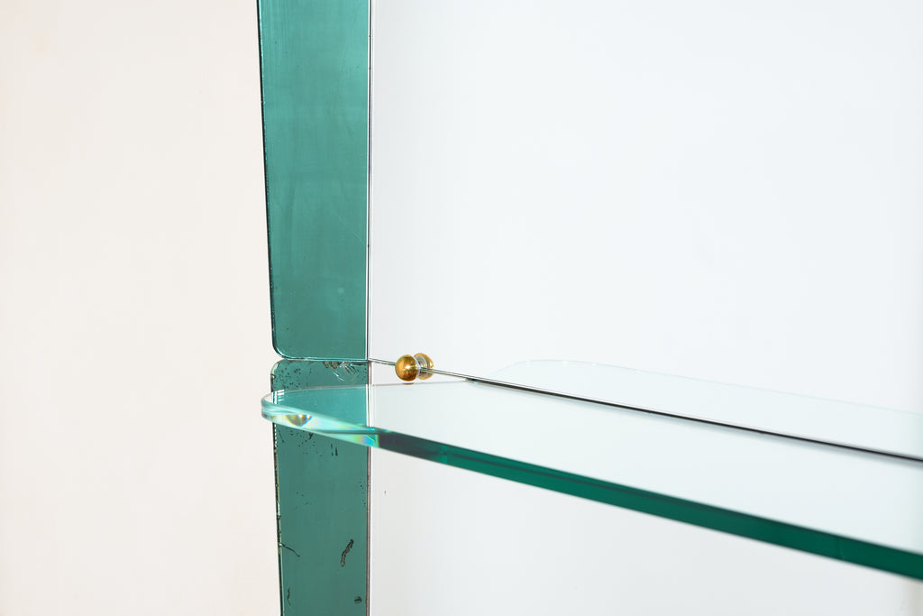 Large Cristal Art Floor Mirror - Light Blue