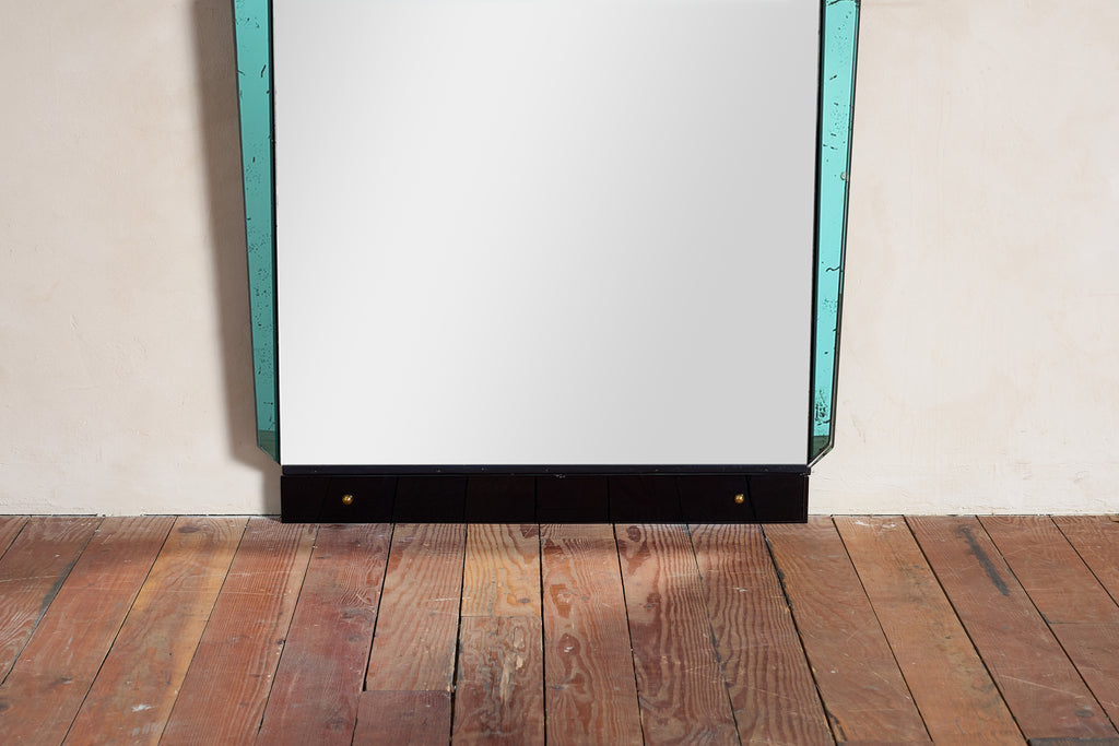 Large Cristal Art Floor Mirror - Light Blue