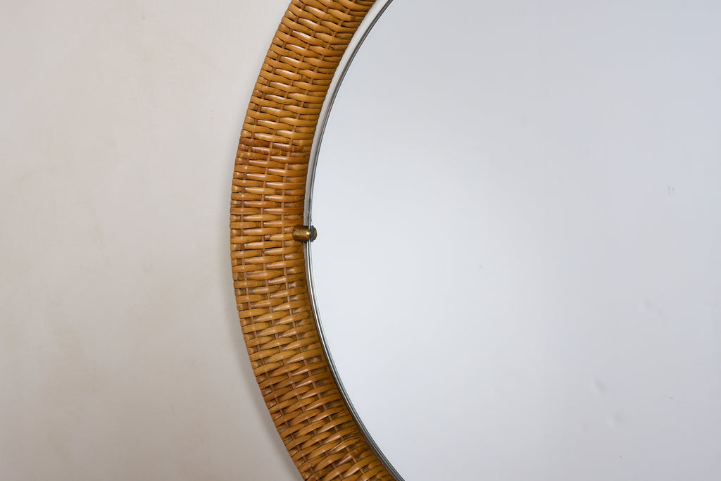 Italian Wicker Mirror