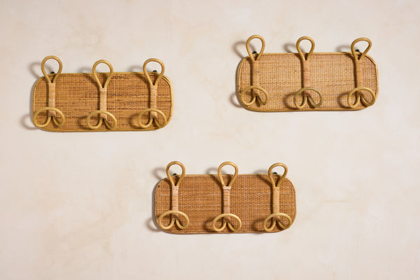 Italian Rattan Coat Rack