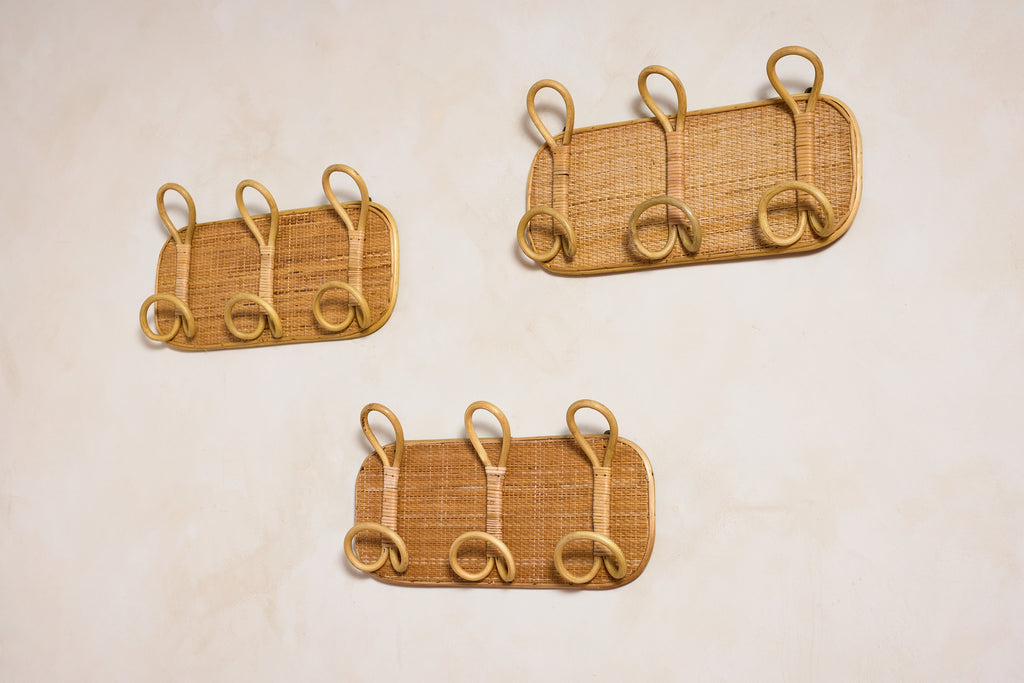 Italian Rattan Coat Rack