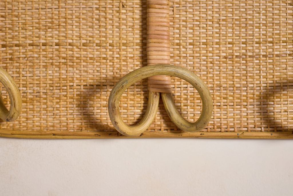 Italian Rattan Coat Rack