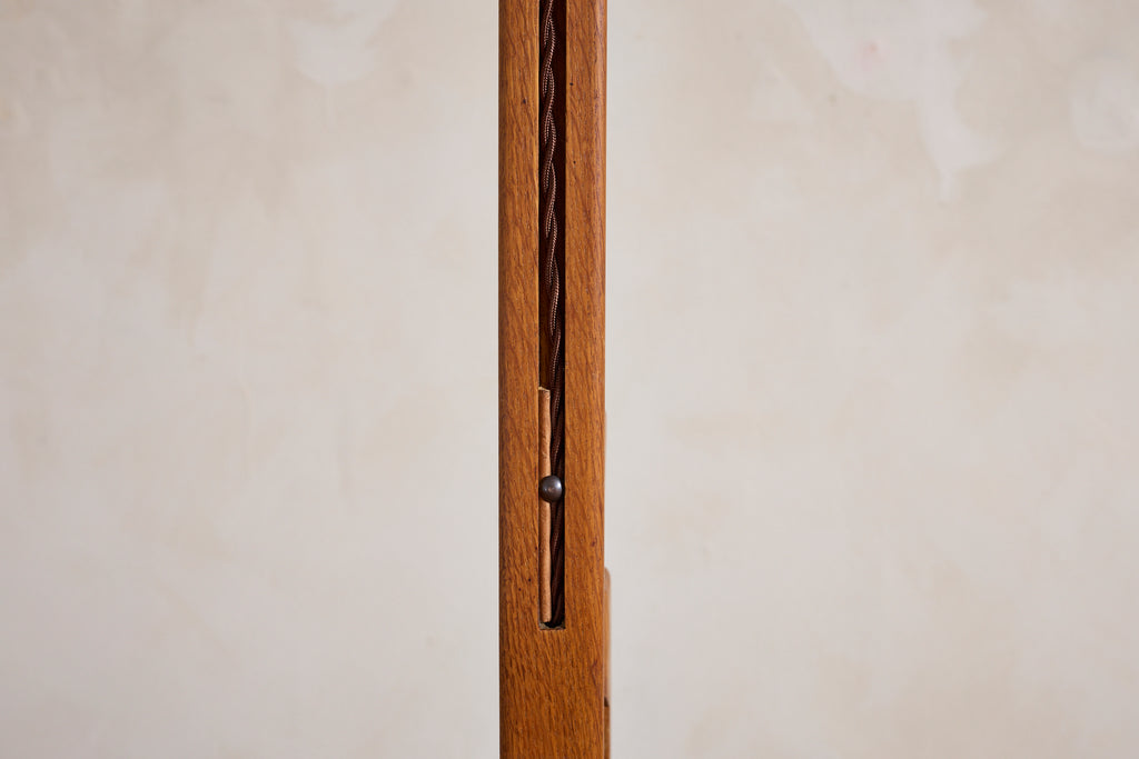 Guillerme et Chambron Floor Lamp with Low Shelf