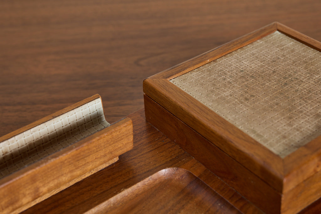 Vintage French Wooden Tabletop Organizer
