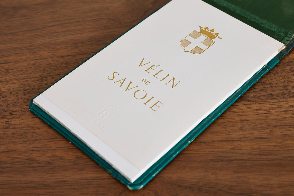 French Green Leather Desk Set by Le Tanneur