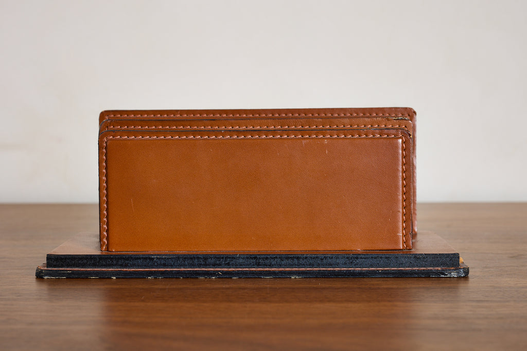 French Leather Desk Organizer by Le Tanneur