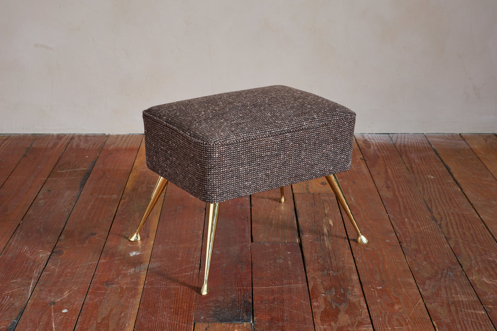 Italian Wingback Chairs with Footstools