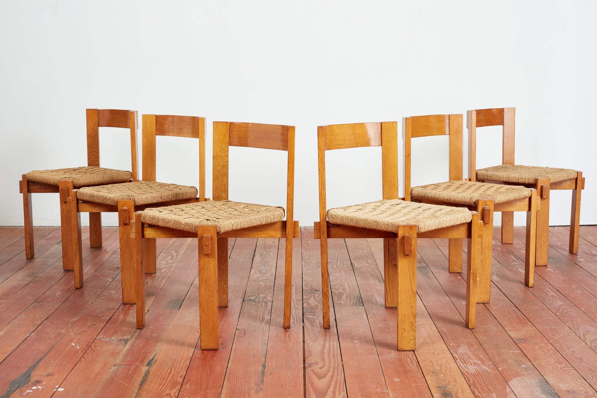 Charlotte Perriand Style Dining Chairs - Orange Furniture Los Angeles