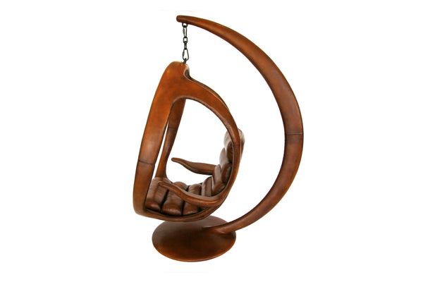 William Emmerson "Ab Ovo" Leather Hanging Pod Chair