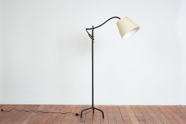 Jacques Adnet Leather Floor Lamp