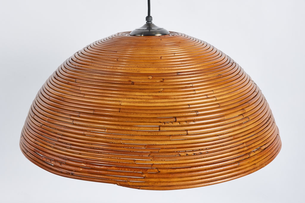 1950's Italian Rattan Pendant