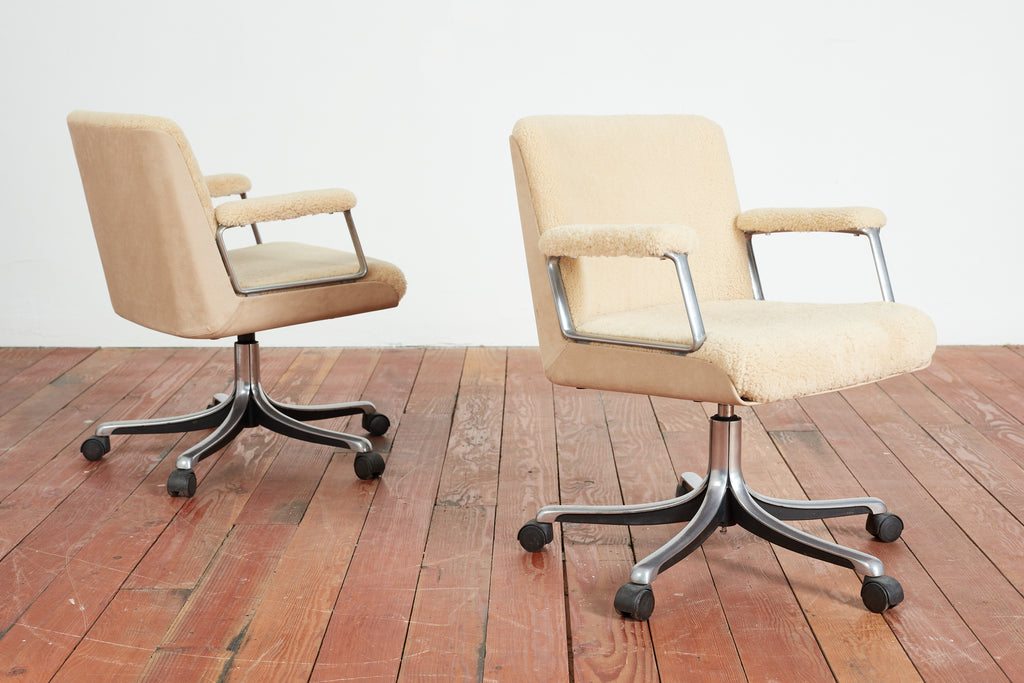 Osvaldo Borsani Shearling Office Chair