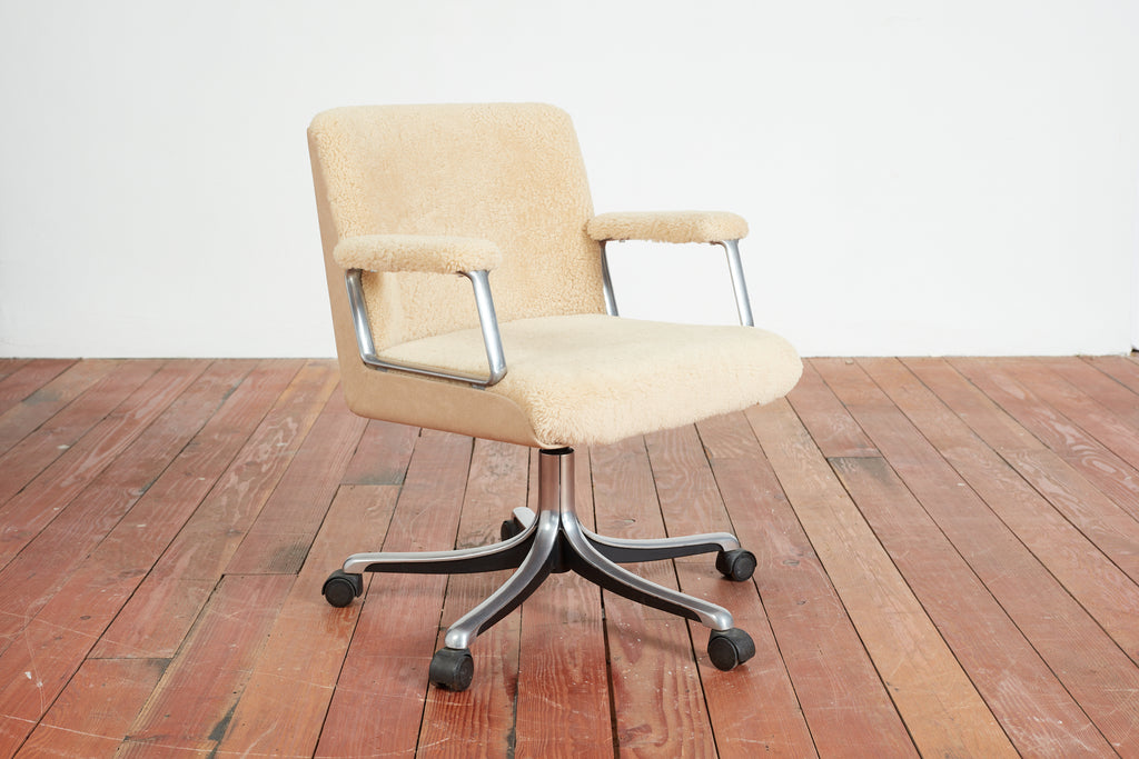 Osvaldo Borsani Shearling Office Chair