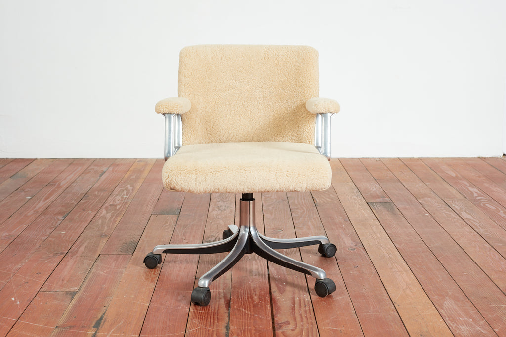 Osvaldo Borsani Shearling Office Chair