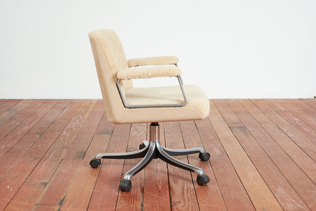 Osvaldo Borsani Shearling Office Chair