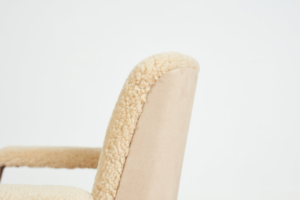 Osvaldo Borsani Shearling Office Chair