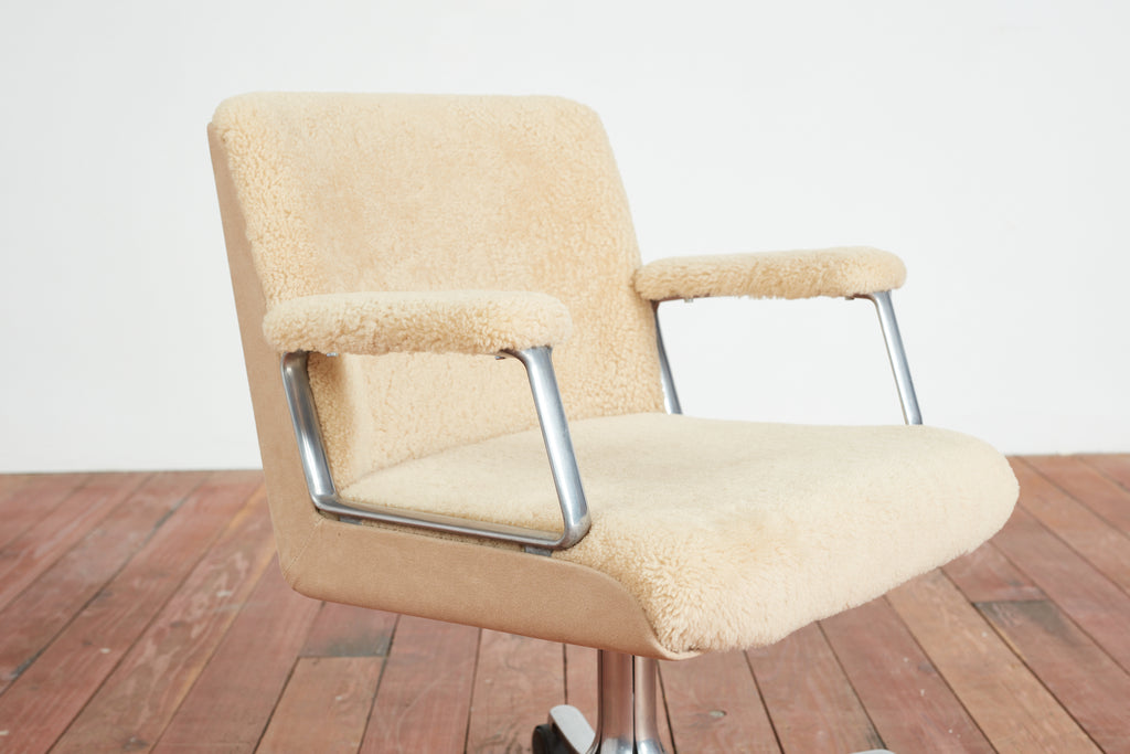 Osvaldo Borsani Shearling Office Chair