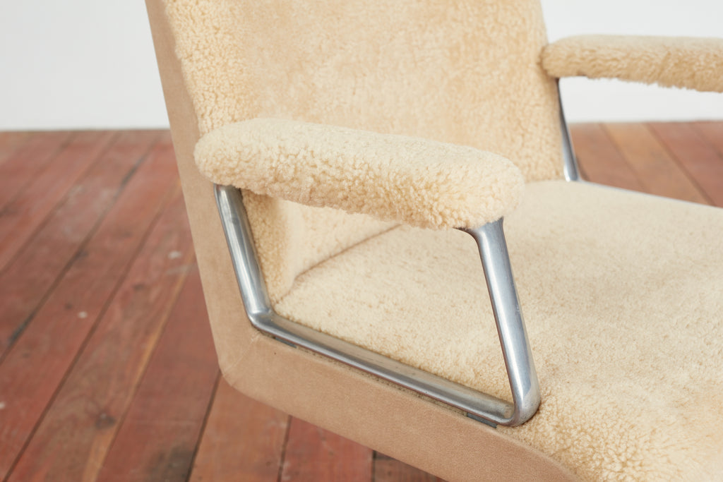 Osvaldo Borsani Shearling Office Chair