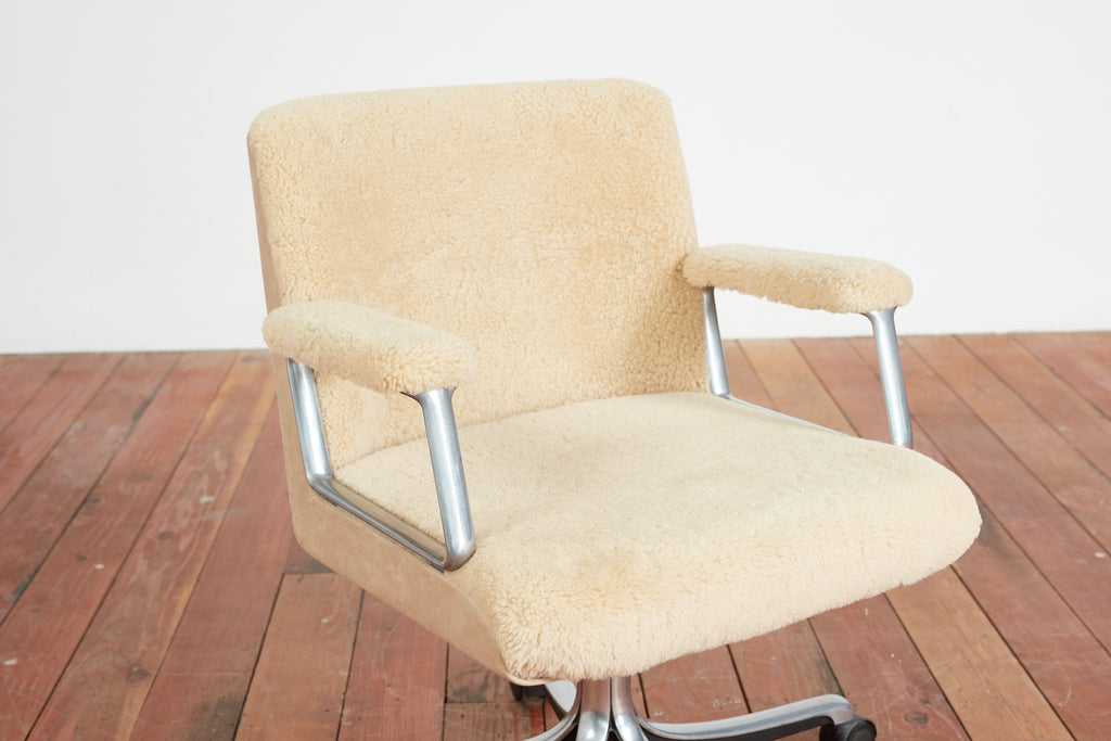 Osvaldo Borsani Shearling Office Chair