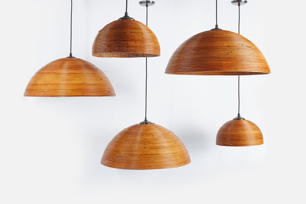 1950's Italian Rattan Pendant