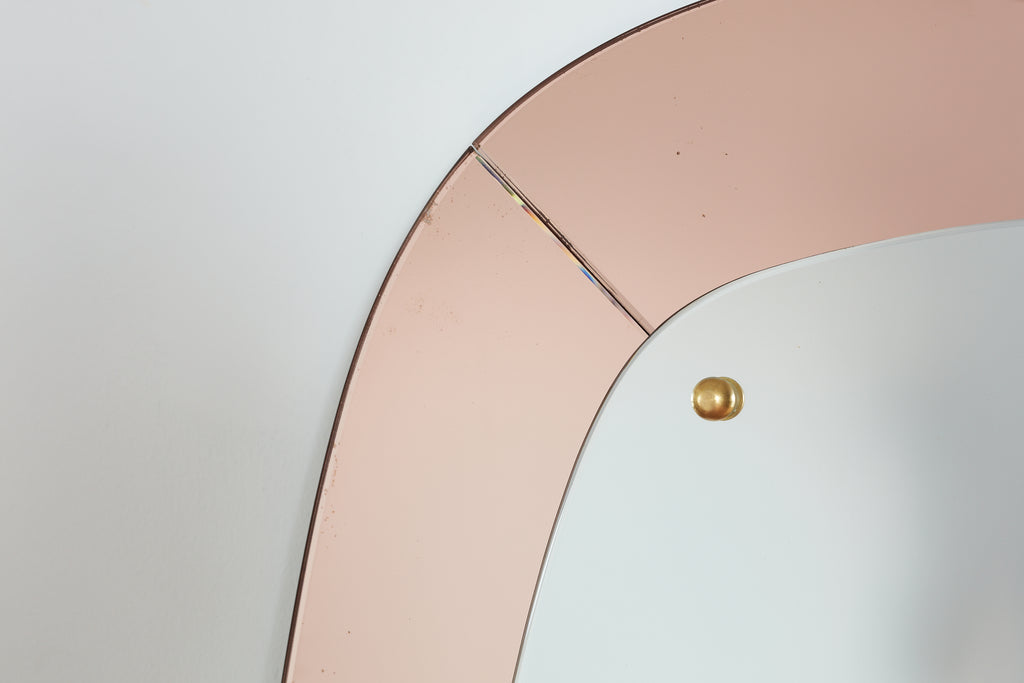 Rose Cristal Art Mirror with Shelf