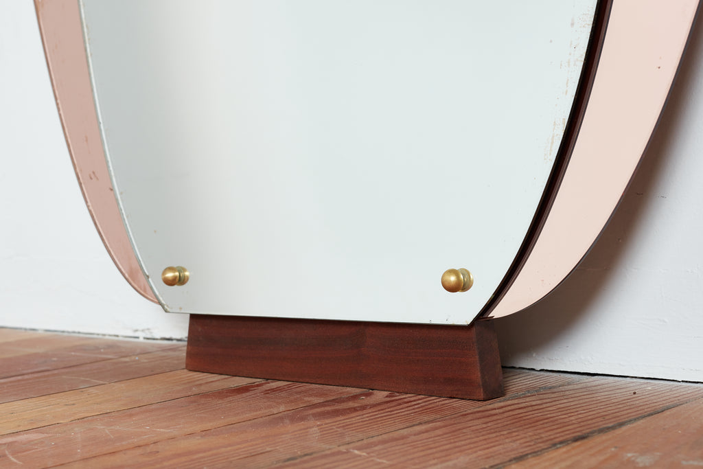 Rose Cristal Art Mirror with Shelf