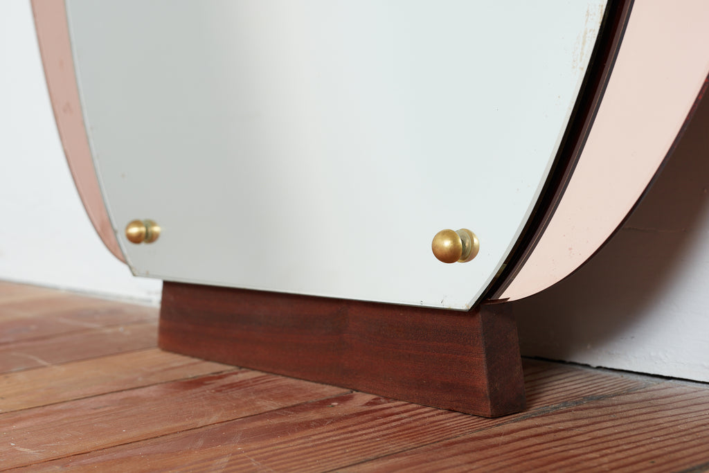 Rose Cristal Art Mirror with Shelf