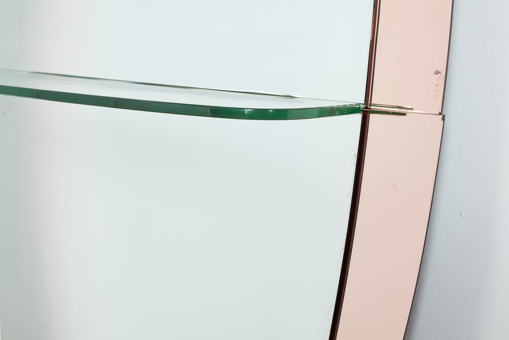 Rose Cristal Art Mirror with Shelf