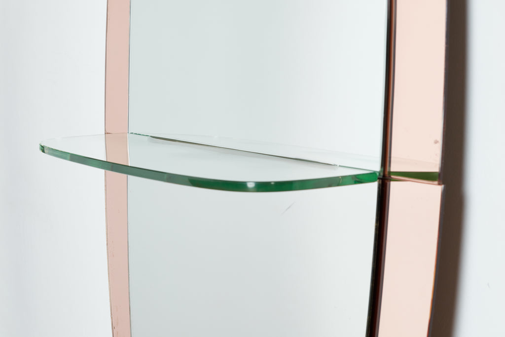 Rose Cristal Art Mirror with Shelf