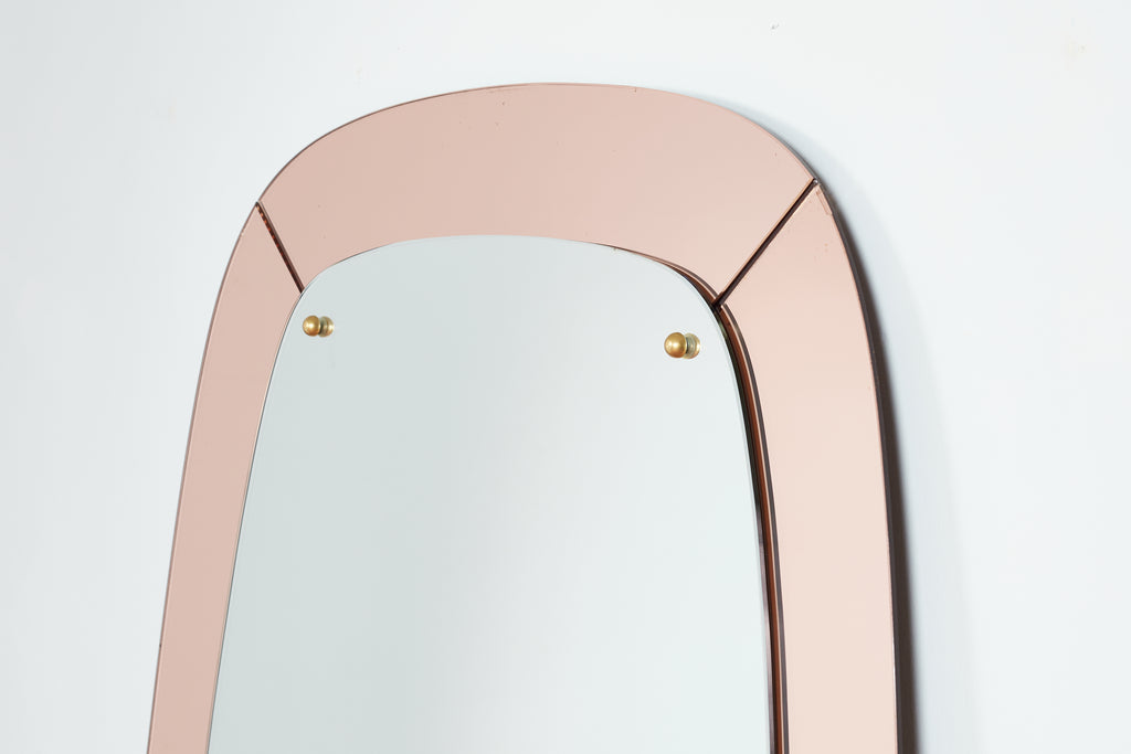 Rose Cristal Art Mirror with Shelf