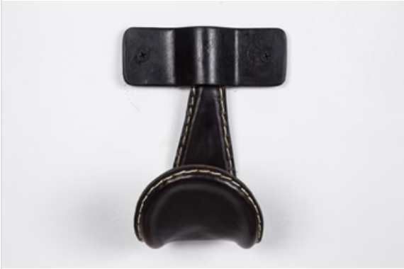 Atelier Leather and Iron Single Hook, Black