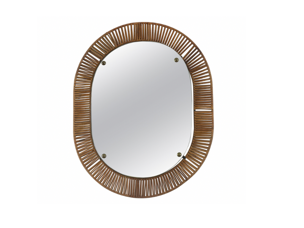 Italian Rattan Mirror