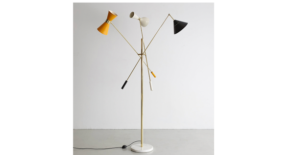 Italian Three-Arm Floor Lamp in the Style of Arredoluce