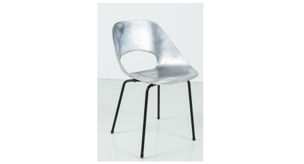 "Tonneau" Cast Aluminum Chair by Pierre Guariche