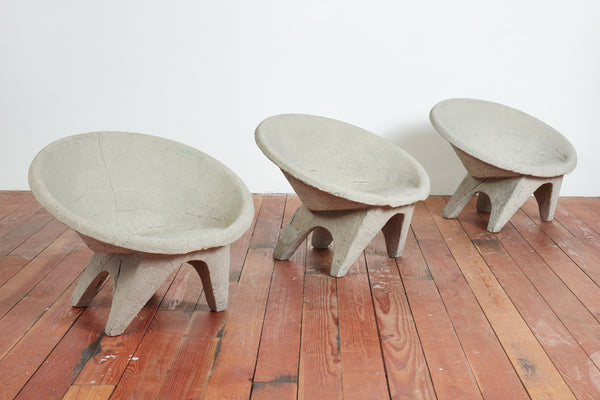 Vintage Sculptural Cement Chair