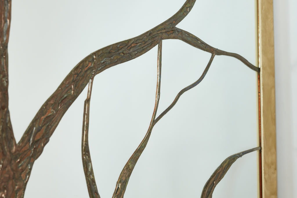 Gigantic Bronze Tree Mirror