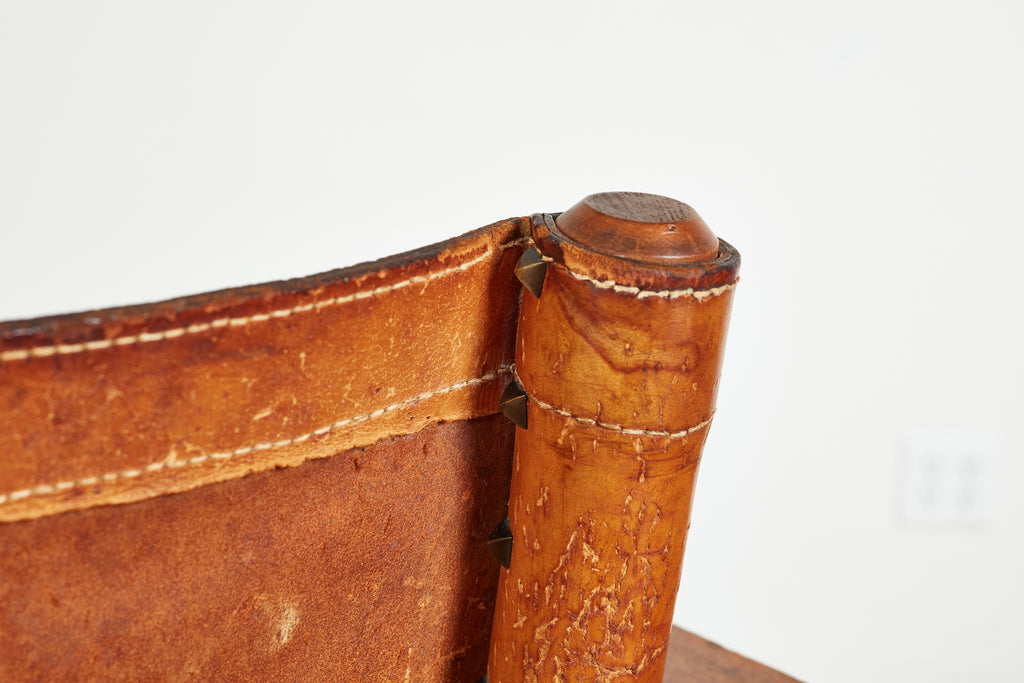 1940s French Leather Chairs