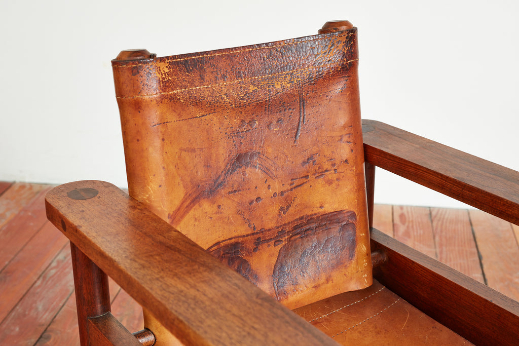 1940s French Leather Chairs