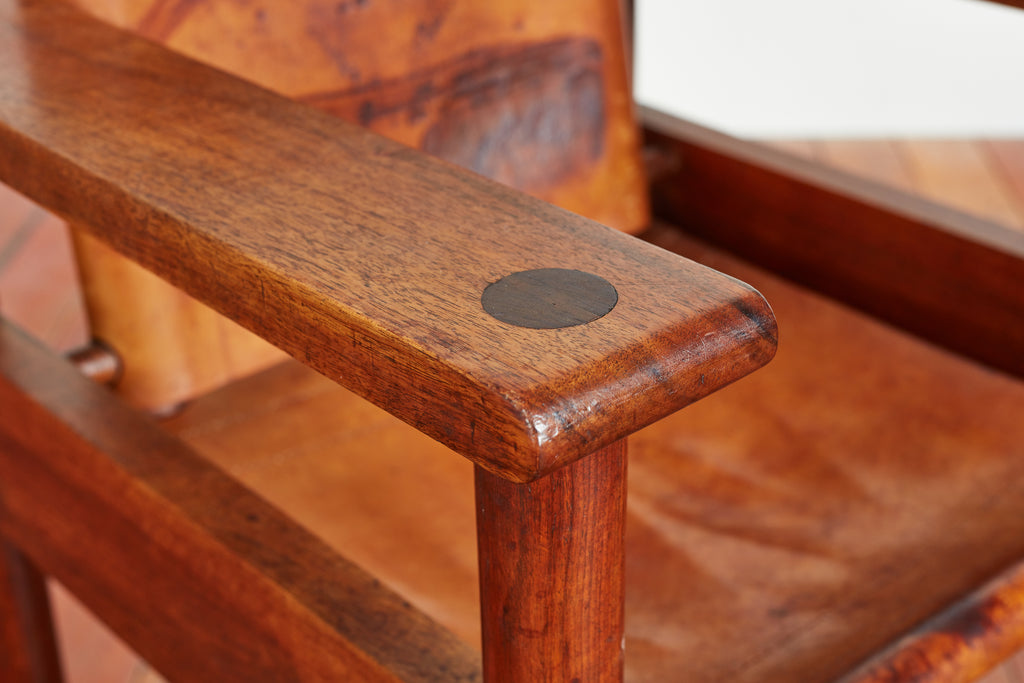 1940s French Leather Chairs