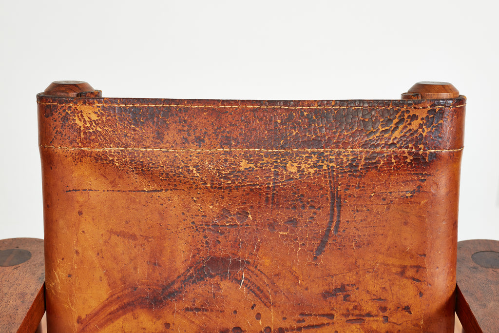 1940s French Leather Chairs
