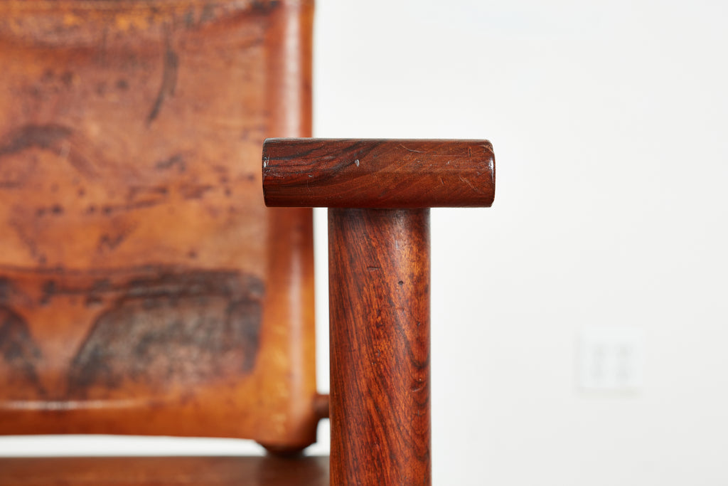 1940s French Leather Chairs