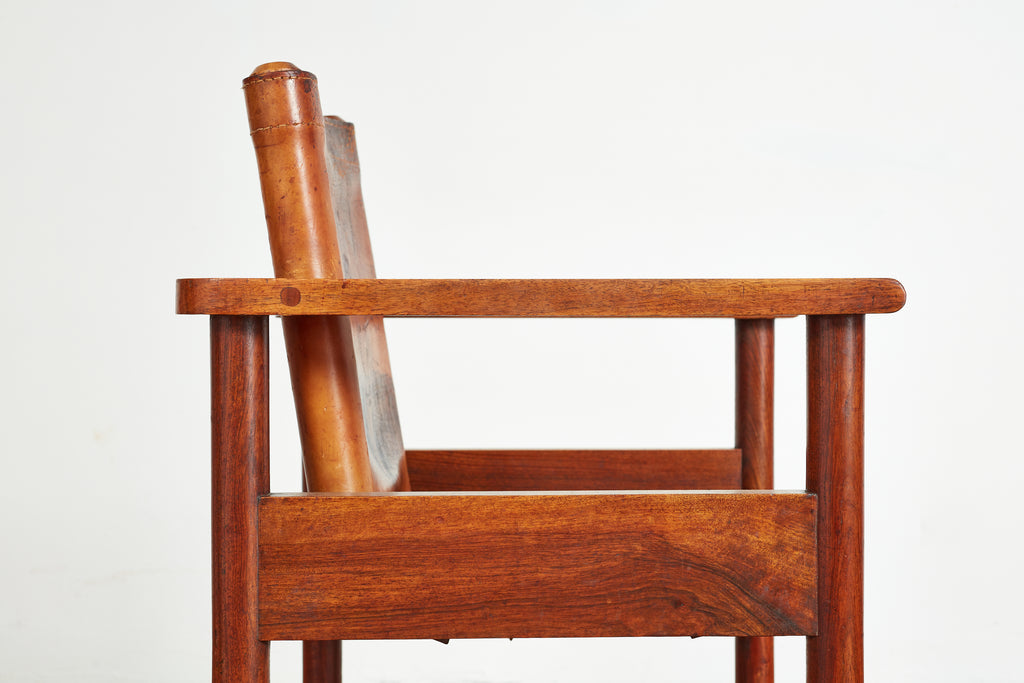 1940s French Leather Chairs