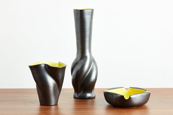 Black and Yellow Ceramic - 3 pc set