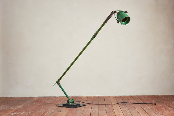 Giant Green Industrial Floor Lamp