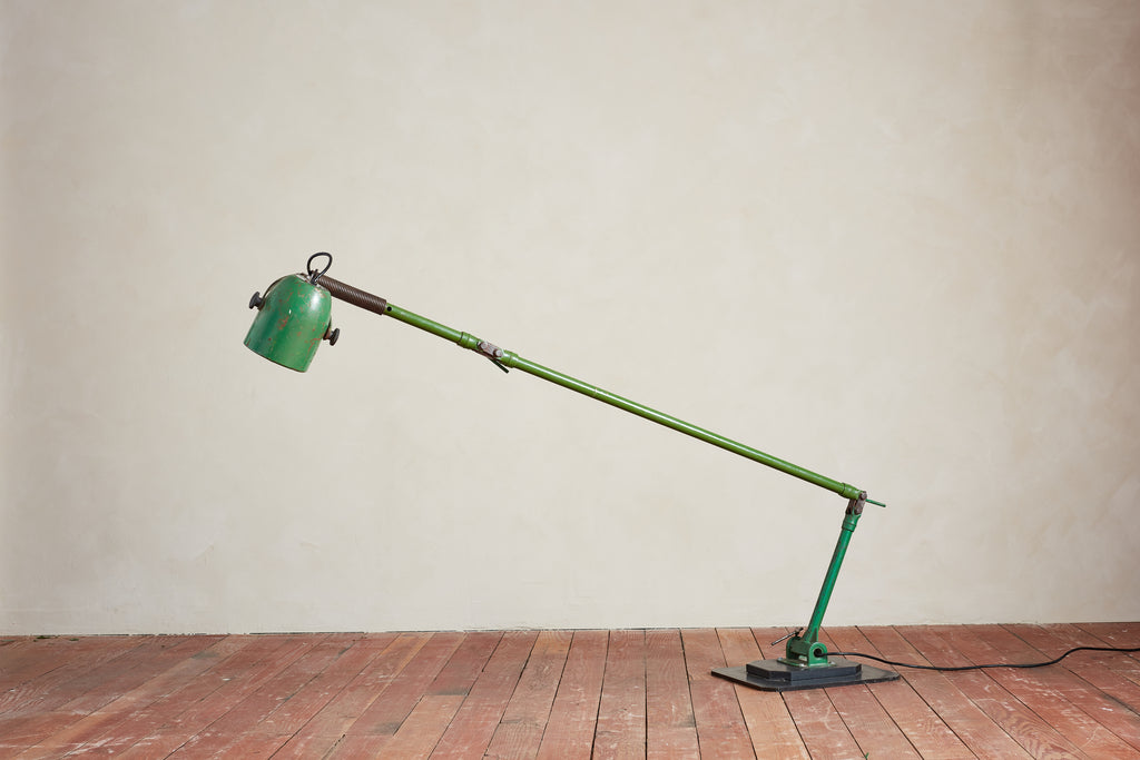 Giant Green Industrial Floor Lamp